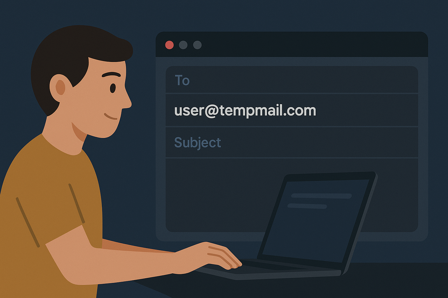 Fraudster at computer